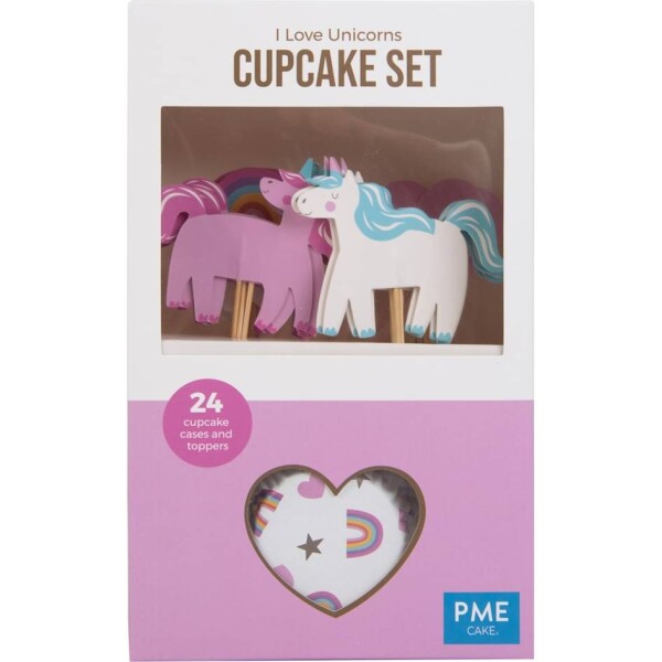 Sada cupcakes s jednorožcom, 24 ks - PME - PME