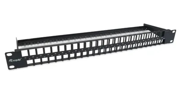 Equip / Patch panel / 48 portov / Keystone Cat.6 / UTP / 1U / 19" (769258)