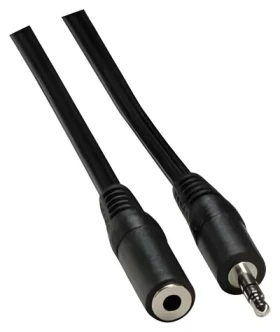 OEM Predlžovací audio kábel Jack 3,5 mm (M) - Jack 3,5 mm (F) čierna / Audio kábel / 10 m