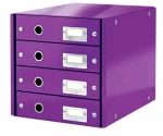 Leitz Clickamp;Store WOW (4 zásuvky) Zásuvkový box purpurová (60490062)