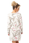 Dámska nočná košeľa Michelle II Ecru pattern - Donna L ecru s potiskem