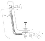 HOPA - Vaňový sifón s napúšťaním cez prepad, chróm BAHATK122SCR