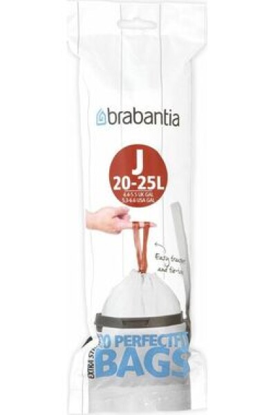 Brabantia PerfectFit Type J Vrecká do odpadkového koša 20-25 L / zaťahovacie / 20 sáčkov (115585)