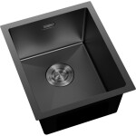 MEXEN - Trixo oceľový drez 1-bowl 370 x 440 mm, čierna 6412371000-70