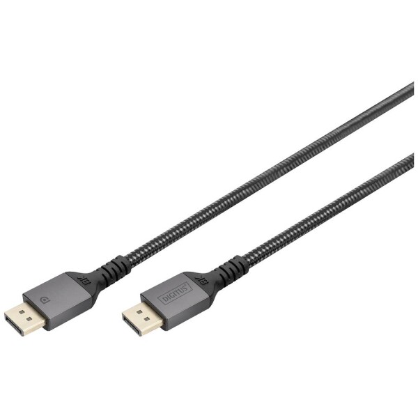 Digitus DisplayPort prepojovací kábel Konektor DisplayPort 3 m čierna DB-340201-030-S trojžilový tienený, flexibilný, bez halogénov, guľatý Kábel DisplayPort; DB-340201-030-S