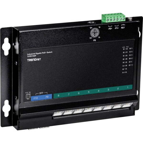 TrendNet TI-PG102F priemyselný ethernetový switch 10 / 100 / 1000 MBit/s; 21.22.1442
