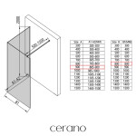 CERANO - Sprchová zástena Walk-in Onyx Corner Cube Ľ/P - 8 mm - hranatá vzpera - chróm, bronzové sklo - 90x80x200 CER-688504