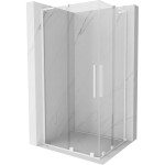 MEXEN/S - Velar L Duo sprchovací kút, posuvné dvere 100 x 90, transparent, biela 871-100-090-02-03-20