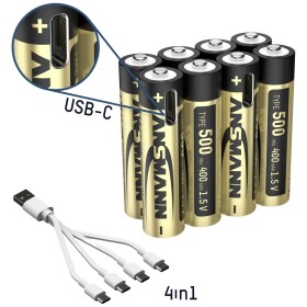 Ansmann 1311-0031 mikrotužkový akumulátor typu AAA lítiová 400 mAh 1.2 V 8 ks; 1311-0031