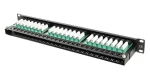 Lanberg čierny / Patch panel / 48 portov / Cat5e / UTP / 1U / 19" (PPU5-1048-B)
