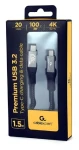 Gembird Premium USB-C / Dátový kábel / USB-C - USB-C / USB 3.2 Gén 2x2 / 20 Gbit / s / 100W / 1,5 m (CCBP-USB3-CMCM100-1.5M)