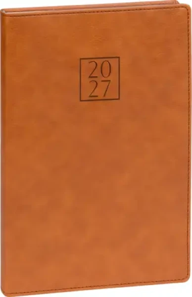 NOTIQUE Prestigio 2027 hnedý / Týždenný diár / 15 x 21 cm
