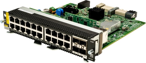 HP HPE Aruba Networking CX 5420 20p 10M/100M/1G Class4 PoE 4p SFP+ 1G/10G LRM Module - Switch - L3 - managed - 20 x 10/100/1000 (PoE Class 4) + 4 x 1 Gigabit / 10 Gigabit SFP+ - Luftstrom von vorne nach hinten - Plugin-Modul - PoE Class 4