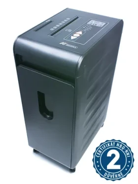 AT AT Slimline L (P5) / Skartovací stroj / 2x 10 mm (P-5) / 230 mm / až 20 listov / 40 l (AT-SLIM-L-P5)