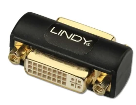 Lindy DVI-I spojka čierna / Spojka / DVI-I 24+5 / pozlátené kontakty (41233)