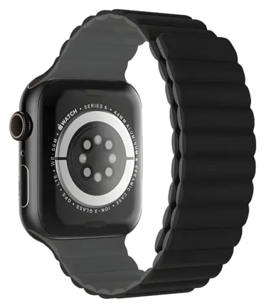 Devia Nature Silicone Magnetic čierna / Remienok pre Apple Watch / 40/41/42mm (6942297104396)