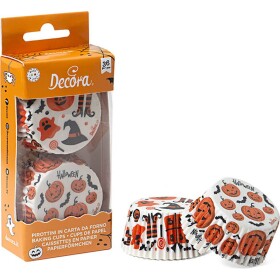 Košíčky na muffiny Halloween: tekvica a netopiere, 36 ks, 5 x 3 cm - Decora - Decora