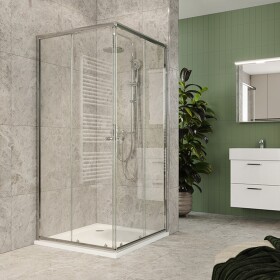 Mereo Sprchový kút, Kora Lite, štvorec, 80 cm, chróm ALU, sklo Číre CK34133Z