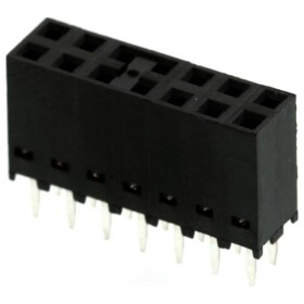 Molex vstavaná zásuvková lišta (štandardná) Počet pólov 14 Raster (rozteč): 2.54 mm 901512114 1 ks Tube; 901512114