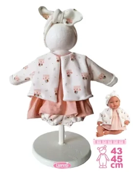 Llorens M844-004 oblečenie pre bábiku bábätko NEW BORN veľkosti 43-45 cm