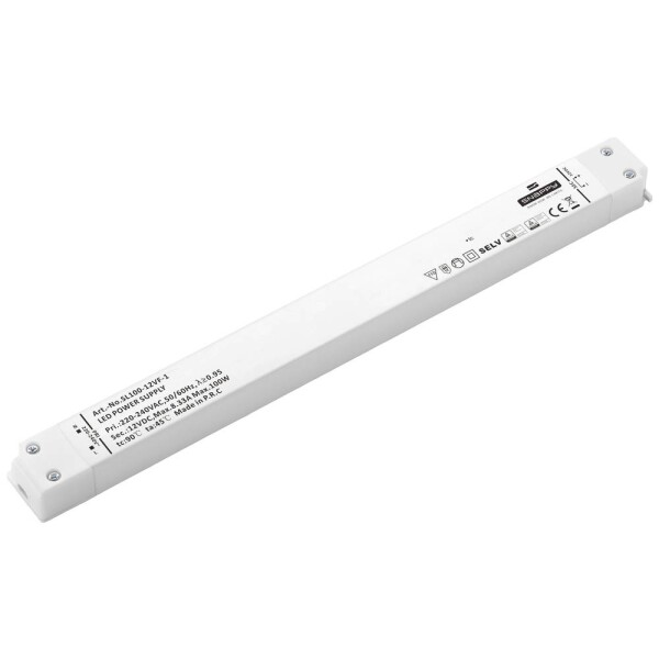 Dehner Elektronik SL 100-12VF-1 napájací zdroj pre LED, LED driver konštantné napätie 100 W 8.33 A 12 V/DC schválenie nábytku, ochrana proti prepätiu, prepätia; SL 100-12VF-1