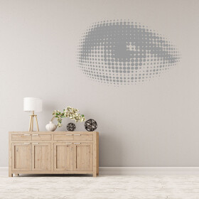 Veselá Stena Samolepka Oko Farba: šedá, Veľkosť: 80 x 53 cm