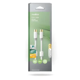 Nedis Koaxiálny kábel IEC(M) - IEC(F) biela / Koaxiálny kábel / Pozlátené / 75 Ohm / Dvojité tienenie / 3 m (CSBW40015WT30)