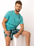 Pyžamo Kľúč MNS 630 A25 kr/r M-2XL GREEN-GRID XXL
