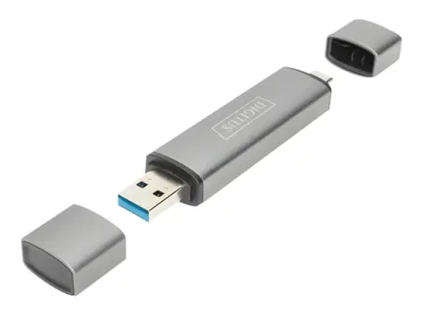 Digitus DA-70886 / Čítačka pamäťových kariet / USB-C a USB-A 3.2 Gen 1 / OTG / duálny (DA-70886)