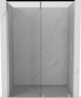 MEXEN/S - Velár posuvné sprchové dvere 140, transparent, nikel kartáčovaný 871-140-000-01-97