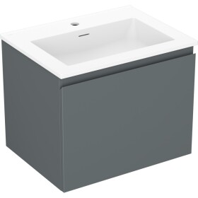 MEXEN/S - Orio kúpeľňová skrinka 60 cm s umývadlom Otis, 1 šuplík, grafit mat/biela mat 91A10-06047-1-BF66-W18M01