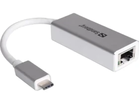 Sandberg USB-C konvertor / pre sieťové pripojenie / RJ45 / strieborný (136-04)