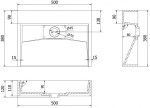 MEXEN - Ava umývadlo na dosku liaty mramor B/O 50 x 38, biela 23015000