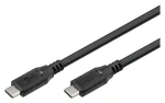Goobay USB-C čierna / Kábel USB-C / USB 3.2 / 100 W PD / 10 Gbit / s / 2 m (74202)