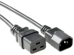 MicroConnect Predlžovací kábel C19 - C14 1m čierna (PE0191410)