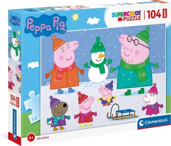 Clementoni PUZZLE Prasiatko Peppa: Zima MAXI