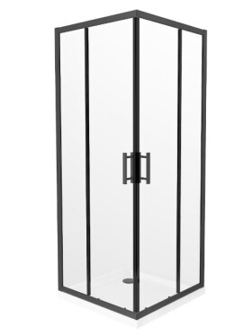 MEXEN/S - Rio Sprchovací kút štvorcový 80x80, transparent, chrom + vanička so sifónom 860-080-080-70-00-4010