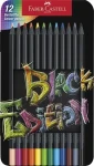 Faber-Castell Pastelky Black Edition / 12 ks / Kovové púzdro / mix farieb (116413)