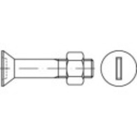 TOOLCRAFT 144296 zápustné skrutky M12 35 mm drážka DIN 7969 ocel glavanizované zinkom 100 ks; 144296