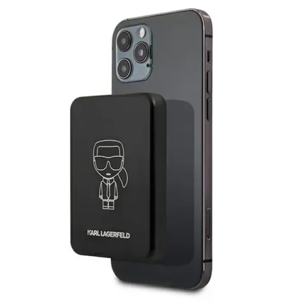 Karl Lagerfeld MagSafe Powerbanka 3000mAh čierna / Powerbanka / Bezdrôtové nabíjanie / MagSafe