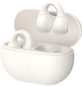 Baseus Bass 15 Clip Open Ear biela / Bezdrôtové slúchadlá / Open-ear / Bluetooth 5.4 / nabíjacie púzdro (A00079500223-00)