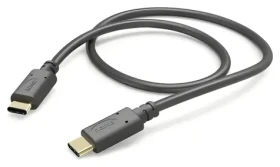HAMA USB-C / USB-C čierna / Nabíjací a dátový kábel / 1,5 m / 480 Mbit/s