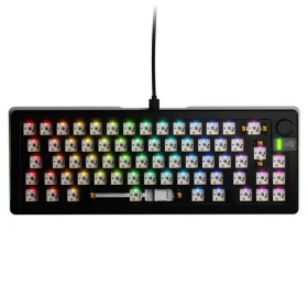 Glorious GMMK 3 Pre 65% barebone ISO čierna / herná 65% TKL / USB-C / bez spínačov / ISO layout / RGB / 1.4m (GLO-KB-GMMK3-PRO-65-BB-W-BLK-ISO)