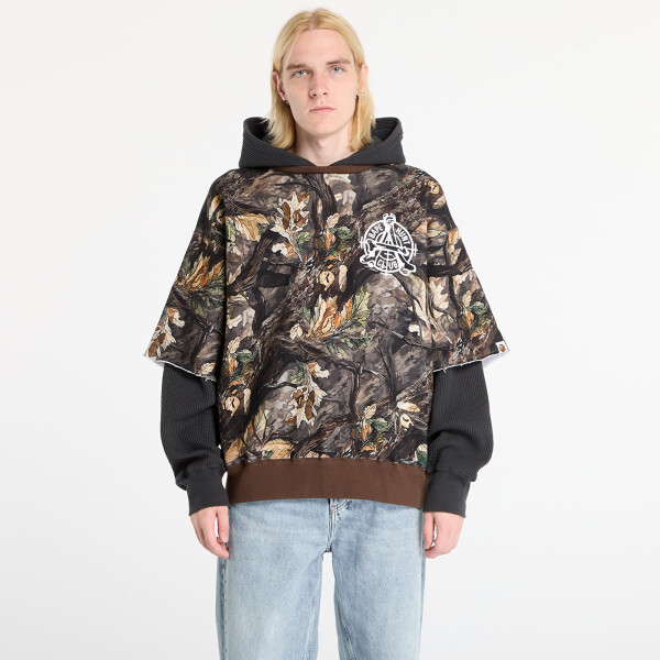 Mikina A BATHING APE Tree Edge Camo Layered Pullover Hoodie UNISEX Brown M