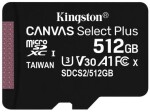 Kingston Canvas Plus microSDXC 512GB / UHS-I V10 / U1 / Class 10 (SDCS2/512GBSP)