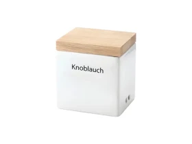 Continenta Dóza na potraviny biela / Keramická dóza / veko gumovník / 14x12x15,5 cm (700010420632)