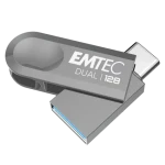 EMTEC Dual D280 USB 3.2 Type-C 128GB strieborná / flash disk (ECMMD128GD283)