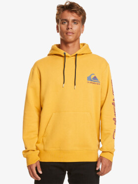 Quiksilver OMNI LOGO MUSTARD pánska mikina cez hlavu