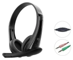 Conceptronic 3,5mm slúchadlá na uši čierna / Slúchadlá / S mikrofónom / 32 Ohm / 1,8 m (POLONA06B3T)