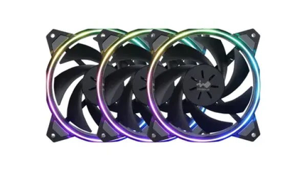 InWin Sirius Loop RGB PWM 3ks čierna / 120mm / 27 dB @ 1800 RPM / Long Lifespan Sleeve Bearing / 50 CFM / 3-Pin + 4-Pin (ASL120FAN-3PK)
